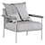 Cozy Boucle Atticus Armchair 3D model small image 5