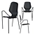 Sleek Prostoria Oblikant Chair: Metal Legs with Armrests 3D model small image 5