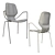 Sleek Prostoria Oblikant Chair: Metal Legs with Armrests 3D model small image 7