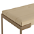 Luxury Fendi Aura Bench - Golden Metal Finish 3D model small image 3