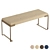 Luxury Fendi Aura Bench - Golden Metal Finish 3D model small image 6