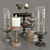 Rustic Wood Vase Set 3D model small image 1