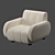 Luxury Brigitte Armchair: Designed by Jonathan Adler 3D model small image 2