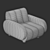 Luxury Brigitte Armchair: Designed by Jonathan Adler 3D model small image 5