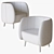 Modern Mousse P Armchair 3D model small image 4