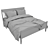 Sleek White Bed Frame | IDANAS IDANES IKEA 3D model small image 4