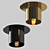 Brass Flush Mount Light: Elegant & Timeless 3D model small image 1