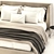 Elegant Ivory Bed: Luxurious and Timeless 3D model small image 3