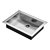 BLANCO Quatrus R0 ADA: Stylish & ADA Compliant Stainless Steel Sink 3D model small image 1