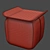 Premium Leather Stool 3D model small image 3