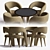 Elegant Corona Render Dining Table 3D model small image 2