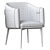 Elegant Carter Dining Armchair 3D model small image 5