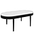 Elegant Oval Kam Ce Kam Coffee Table 3D model small image 2