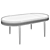 Elegant Oval Kam Ce Kam Coffee Table 3D model small image 4