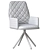 Donny Taupe Dining Chair 3D model small image 5