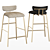 Dillon Cream Lorelei Barstool: Sleek and Stylish 3D model small image 1