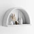Boho Arc Wall Shelf: Artful, Raw-Hewn Design 3D model small image 2
