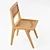 Natural Rattan Marte Dining Chair 3D model small image 3