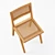 Natural Rattan Marte Dining Chair 3D model small image 4