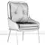 Nordic Elegance Accent Chair 3D model small image 2