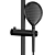 Gappo Black Thermostatic Shower System 3D model small image 3