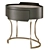 Elegant Bedside Table Hotel 3D model small image 1
