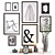 IKEA Decor Set: Clock, Frame, Vase, Candle & Mirror 3D model small image 1