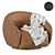 Elegant Tacchini Julep Leather Armchair 3D model small image 1