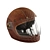 Vintage Leather Moto Helmet 3 3D model small image 3