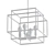 Modern Steel Cube Pendant Light 3D model small image 2