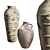 Concrete Vase Set 02 | 3DMax Corona & Vray 2015 | FBX 3DS OBJ 3D model small image 1