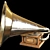 Vintage Gramophone: His Master's Voice 3D model small image 1