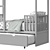 Stylish Benliche Bunk Bed | Space-Saving Design 3D model small image 3