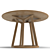 Artisan Round Wood Dining Table 3D model small image 3