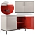 Luxury Lieutenant Cabinet: Elegant Design with Optional Finishes 3D model small image 1