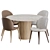 Modern Lodge Dining Set 3D model small image 1