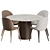 Modern Lodge Dining Set 3D model small image 2