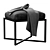 Elegant Nadia Accent Stool 3D model small image 3