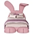 Cozy Bunny Bed: 120 x 200 cm 3D model small image 1