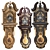 Vintage Timepiece: Stunning Antique Wall Clocks 3D model small image 6