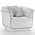 Elegant Capitol Collection Armchair 3D model small image 2