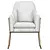 Modern Gray Velvet Accent Chair with Gold Legs 3D model small image 2
