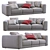 Sleek & Stylish Sofa: Pasha by Jesse 3D model small image 1