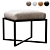 Elegant Nadia Leather Stool 3D model small image 1