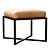 Elegant Nadia Leather Stool 3D model small image 3