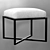 Elegant Nadia Leather Stool 3D model small image 5