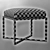 Elegant Nadia Leather Stool 3D model small image 7