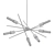 Astra 6 Light Sputnik Chandelier 3D model small image 2