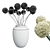 Elegant White Allium Vase: Handmade Flowers 3D model small image 4