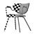 ROXA: Stylish Metal and Wood Designer Chair 3D model small image 5